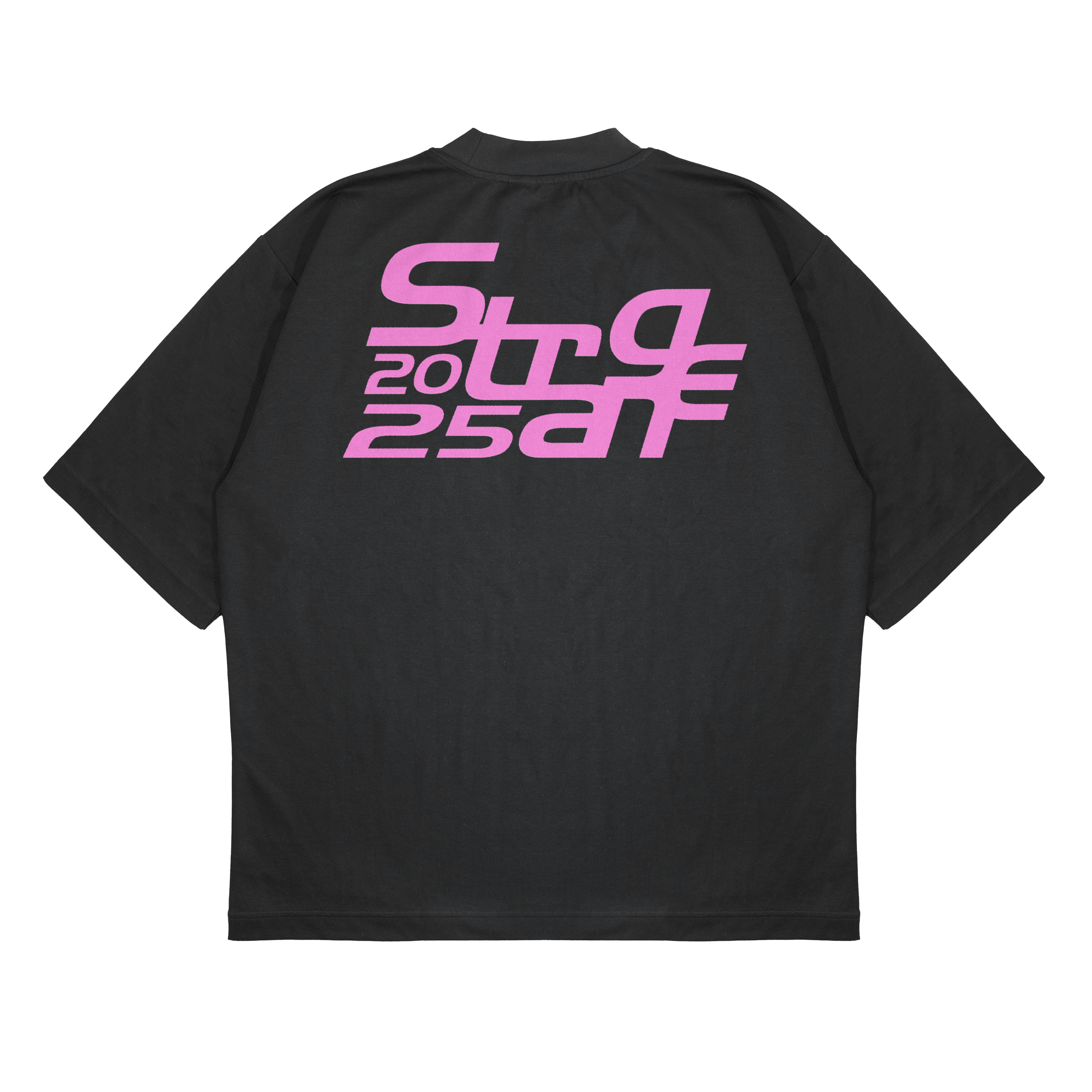 STRANGE-JERSEY TEE BLACK/SALMON