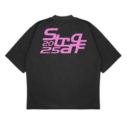 STRANGE-JERSEY TEE BLACK/SALMON