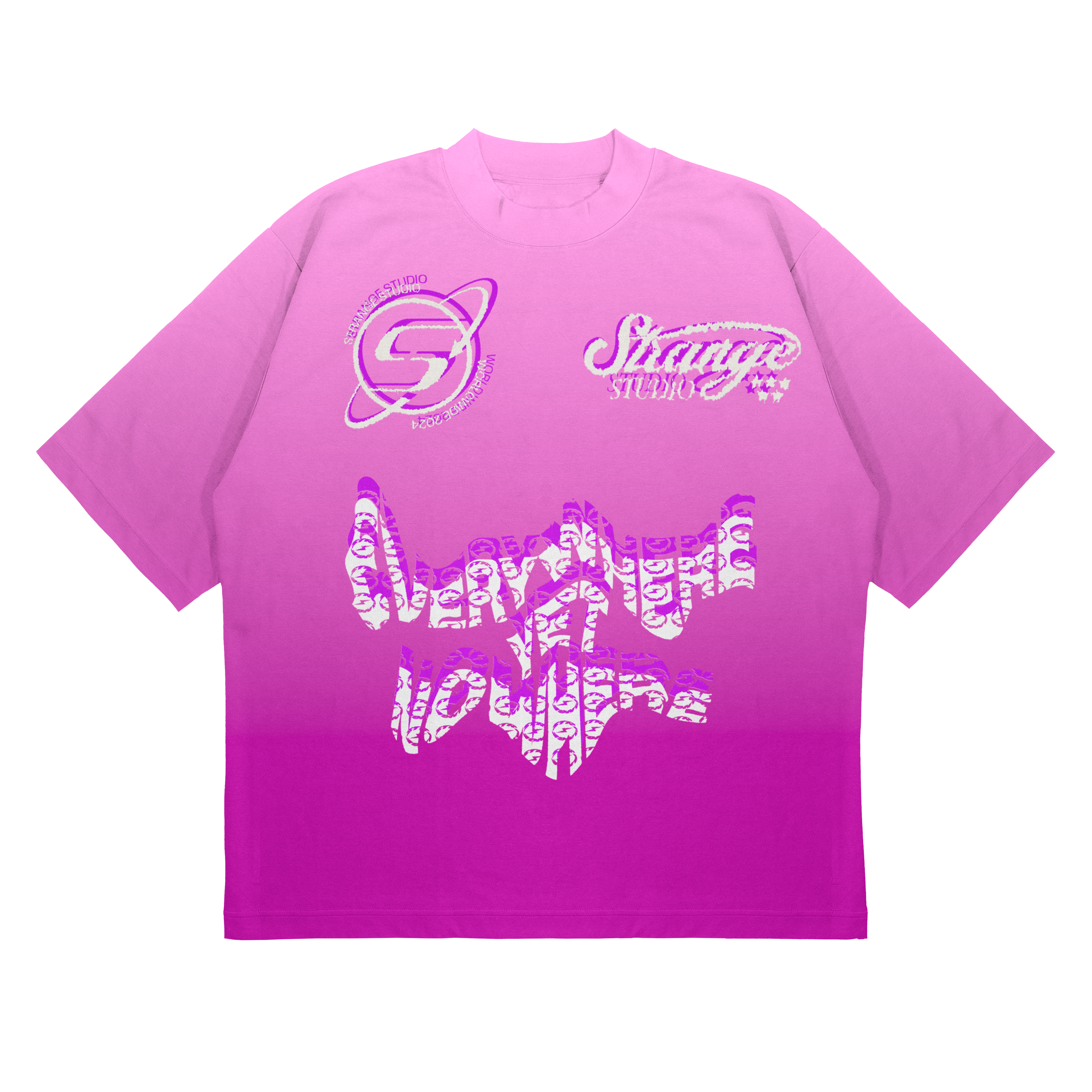 STRANGE-PINK EVERYWHERE TEE